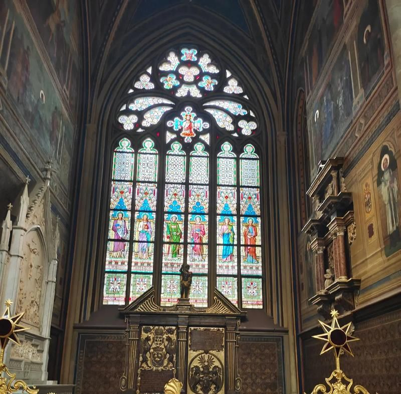 Beautiful Stained Mosaic Colored Coloured Church Cathedral Chapel Glass for Ancient Decoration Design Art Doors Windows Cookies Background Buildings