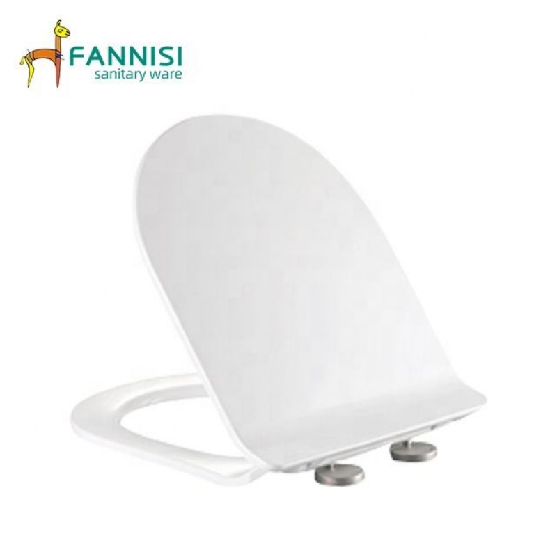 Factory Wholesale Toilet Accessories High Quality White Slow Close PP Toilet Seat