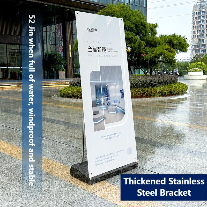 Customizable Outdoor Windproof Screen X Banner Roll up Stand