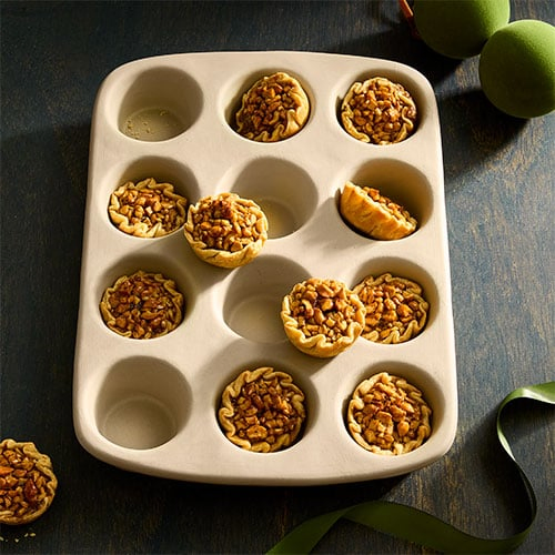 Durable Unglazed Stoneware Cupcake Baking Dish for Home Chefs