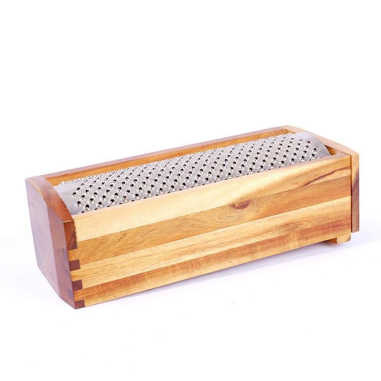 Eco-Friendly Wooden Grater Box with Drawer Fruits Shredder Esg14052
