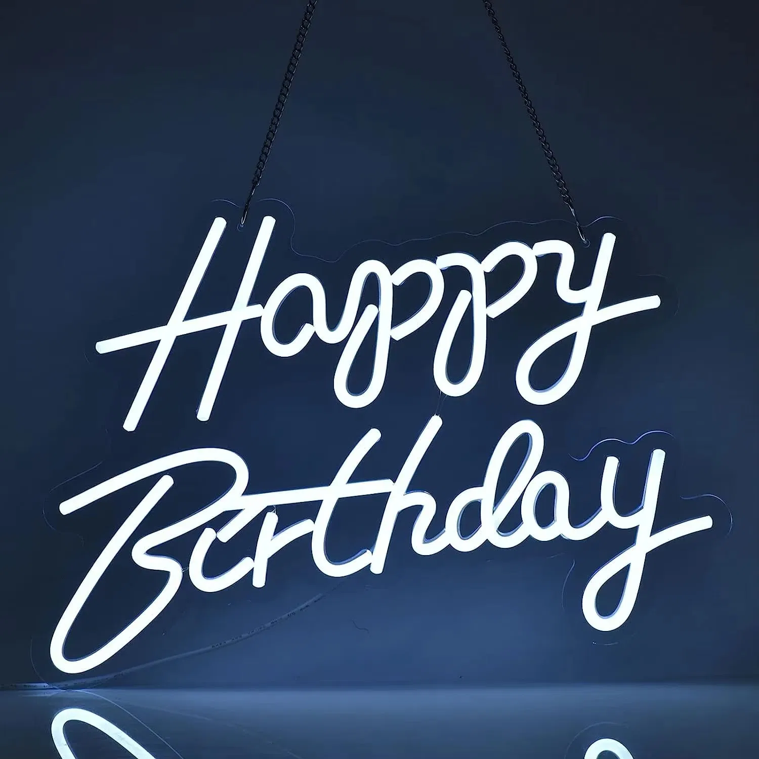 Happy Birthday 3D Letter Customized Logo LED Display Acrylic Wall Hanging Party Room Indoor Bar Decor Custom Neon Sign