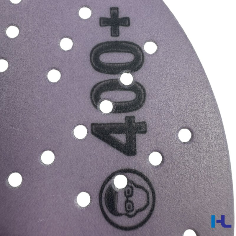 Multiple Holes 150mm 6 Inch Purple Film Backing Hook Loop Ceramic Polishing Abrasive Sand Grinding Sanding Disc for Paint, Deburring, Rust, Metal P80
