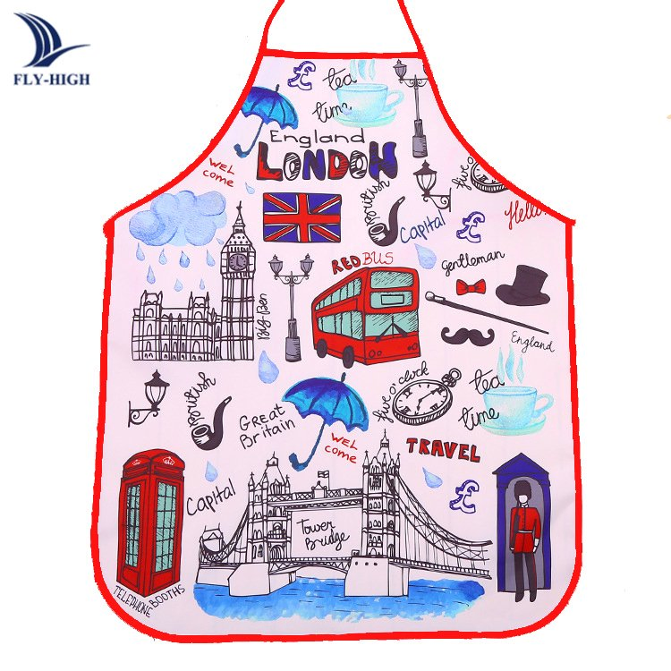Manufacturers Salon Party Artist Chef Polyester UK Unique Retro Fancy Custom Digital Print Apron