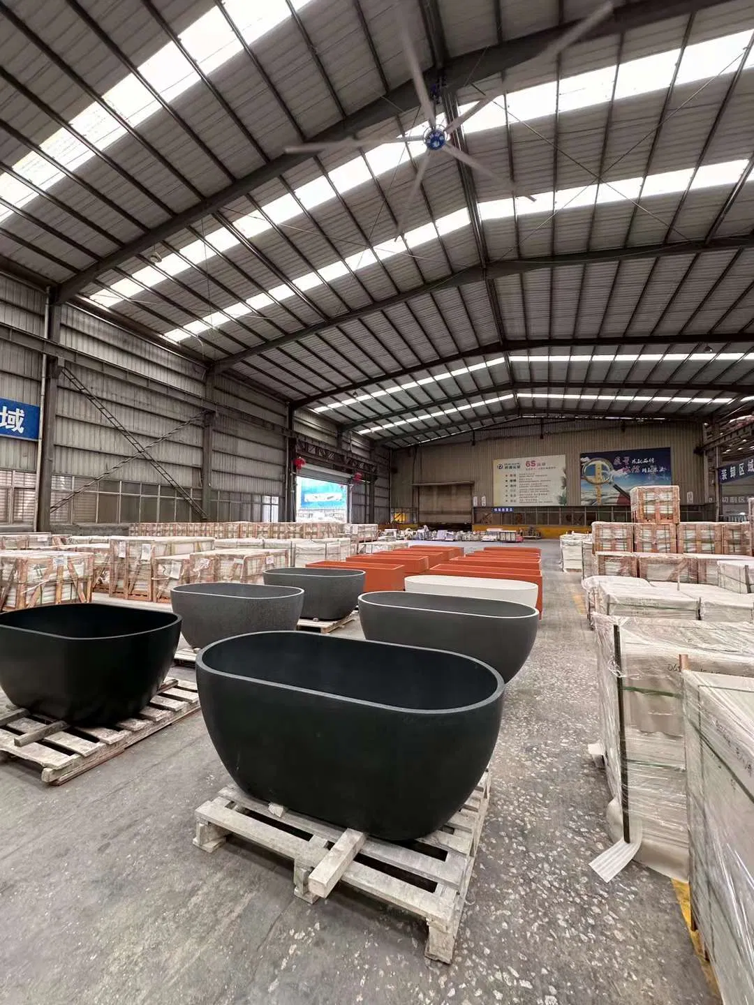 Fabricado En China Freestanding Artificial Stone Terrazzo Black Bathtub Mat