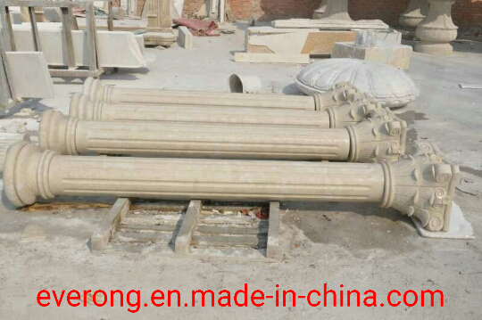 Natural Beige Yellow Sandstone Column for Architectural Building Project