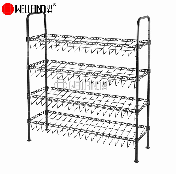 Easy Assembly Modern Family Multi-Layer Storage Chrome Wire Steel Shoe Shelving