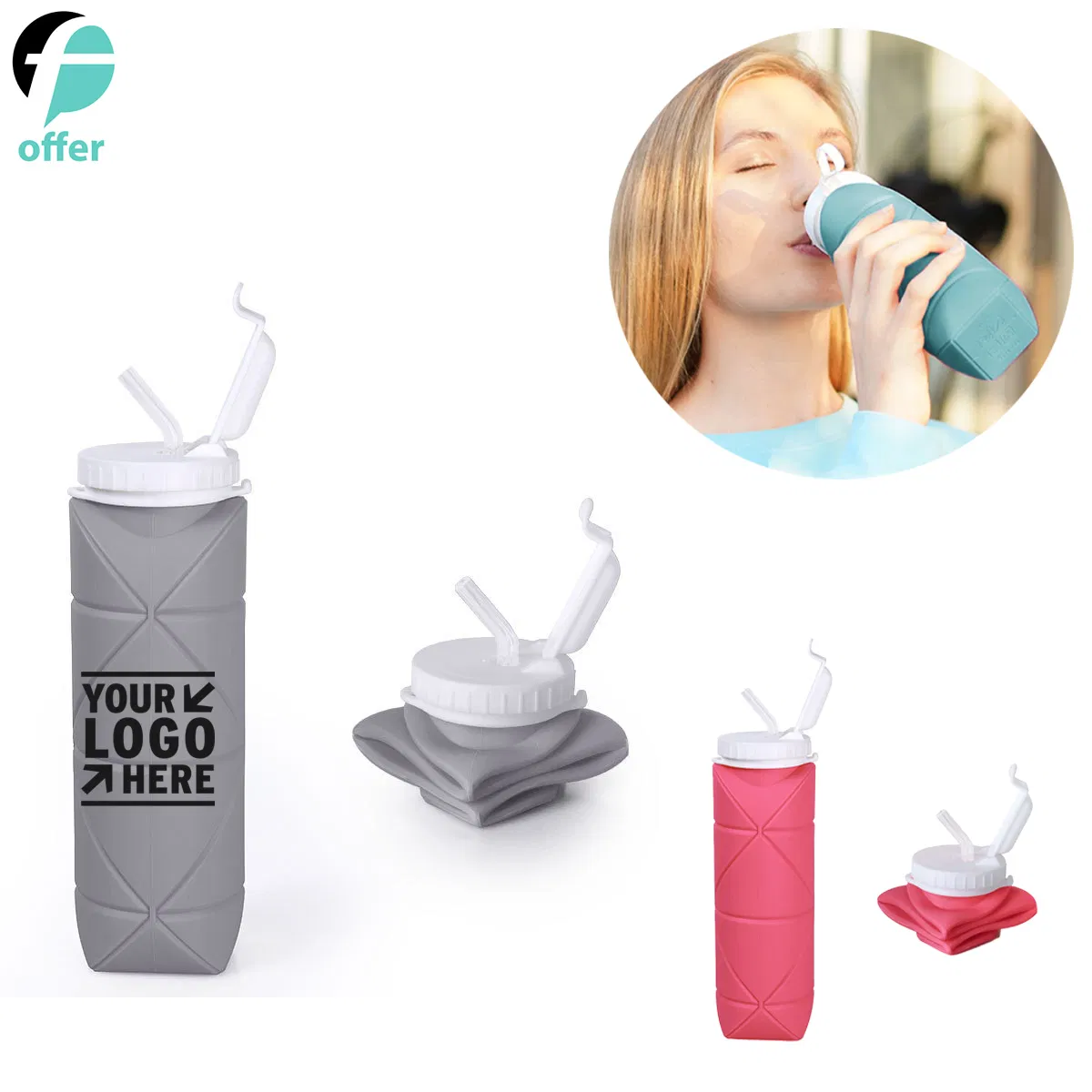 Silicone Foldable Bottles 600ml