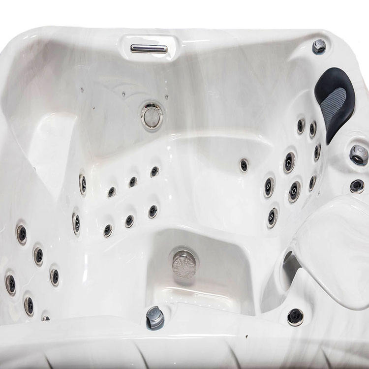 Indoor/Outdoor Deluxe SPA Hot Tub with Water Massage Jets Jacuzzied SPA Bathtub for Home Use
