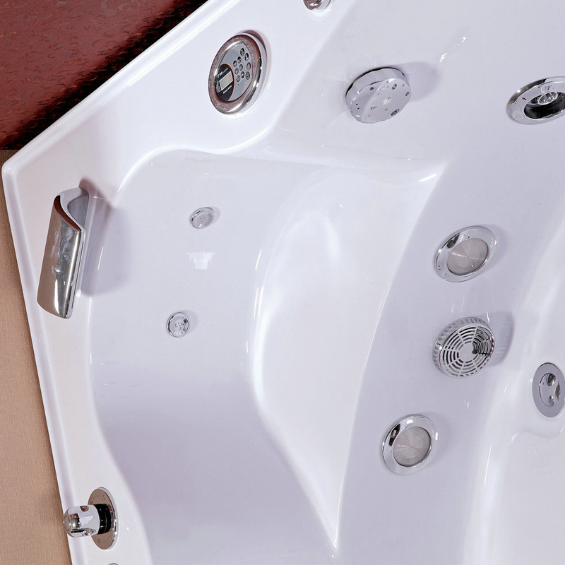 Угловая акриловая ванна TLP-638 с гидромассажем