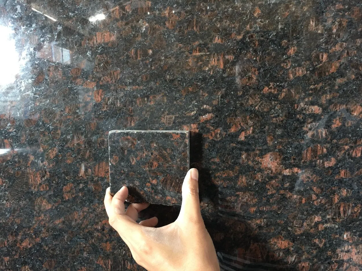 Polished Tan Brown Granite Kitchen Countertops and Bathroom Vanity Top