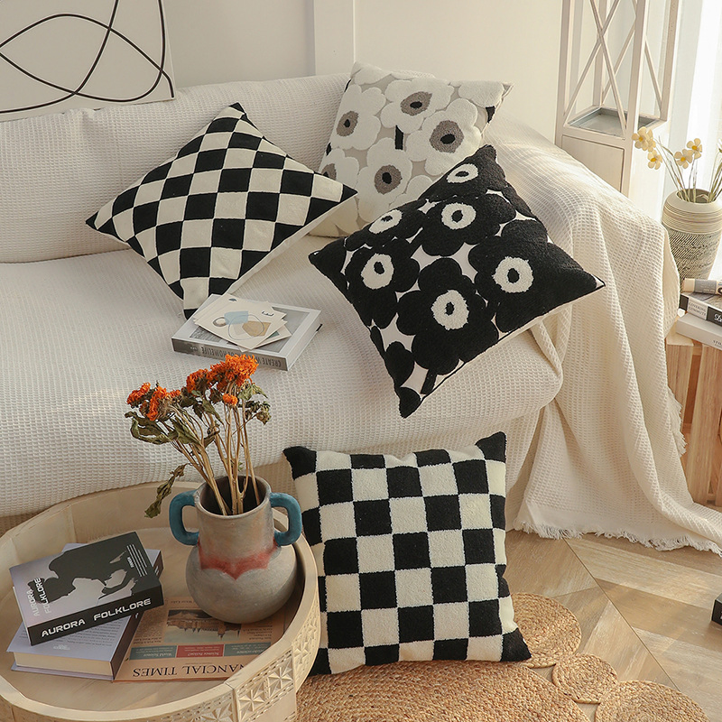 Decorative Embroidery Floor Throw Pillow Covers for Couch Pillow Case