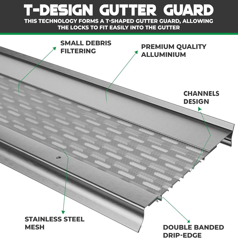 Micro Mesh Aluminum Gutter Guard for Rain Gutter Leaf Filter