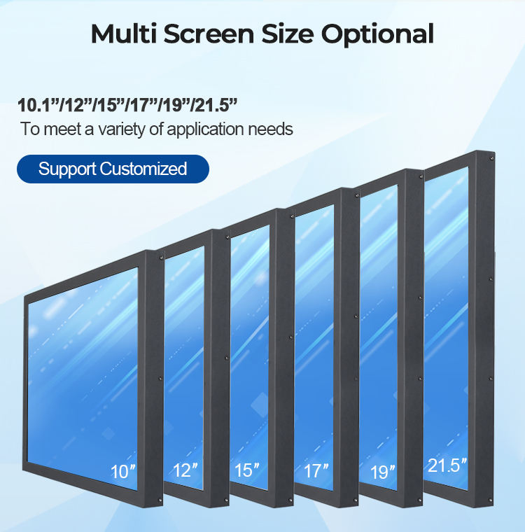 Промышленный монитор 10.1/12.1 дюйма с сенсорным экраном