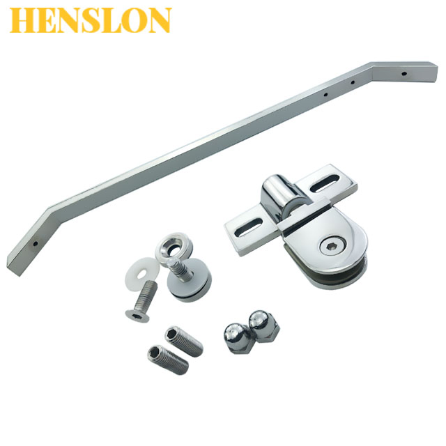 Stainless Steel Frameless Flexible Shower Wall to Glass Support Linking Connector Telescopic Rod