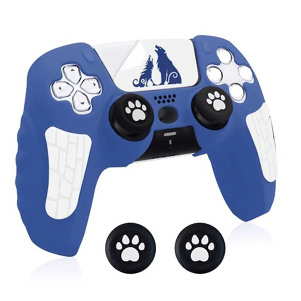 Custom Print Football Club Design Silicone Protective Grip Cover Case for PS-5 Game Controller