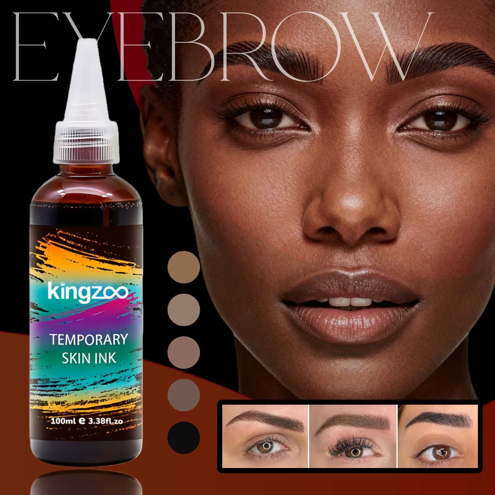Private Label Eyebrow Stain Spray Waterproof Long-Lasting Brow Tint for Airbrush & DIY Use