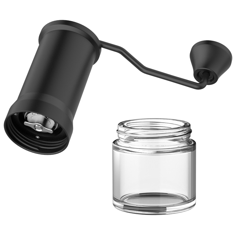 Portable Black Professional Adjustable Stainless Steel Cone Manual Coffee Grinder