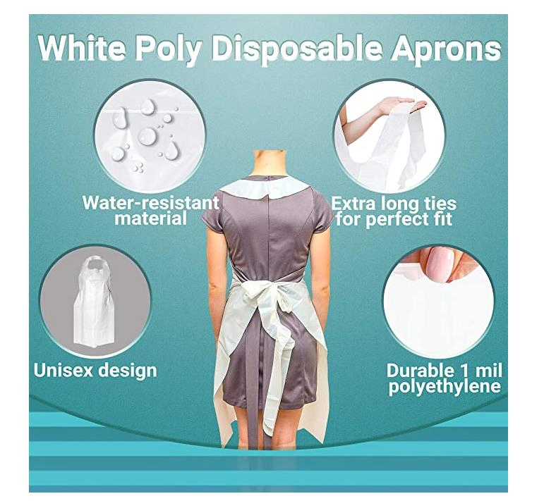 Customized Disposable Plastic PE CPE LDPE HDPE Apron for Medical and Household