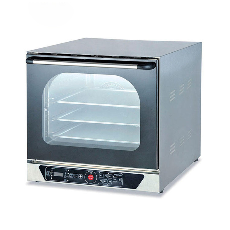 Bakery Equipment 4trays Electric Pizza Oven Baking Bread Machine Food Machinery Kitchen Equipment Perspective Convection Oven with Spray Function