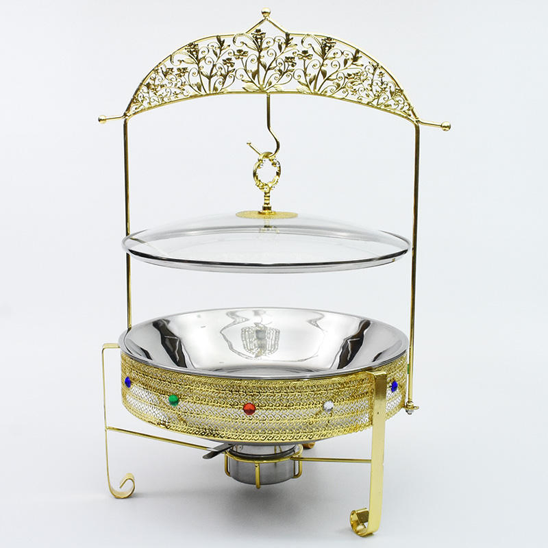 Luxury Buffet Equipment Chafing Dish Hot Food Display Stainless Steel Warmer