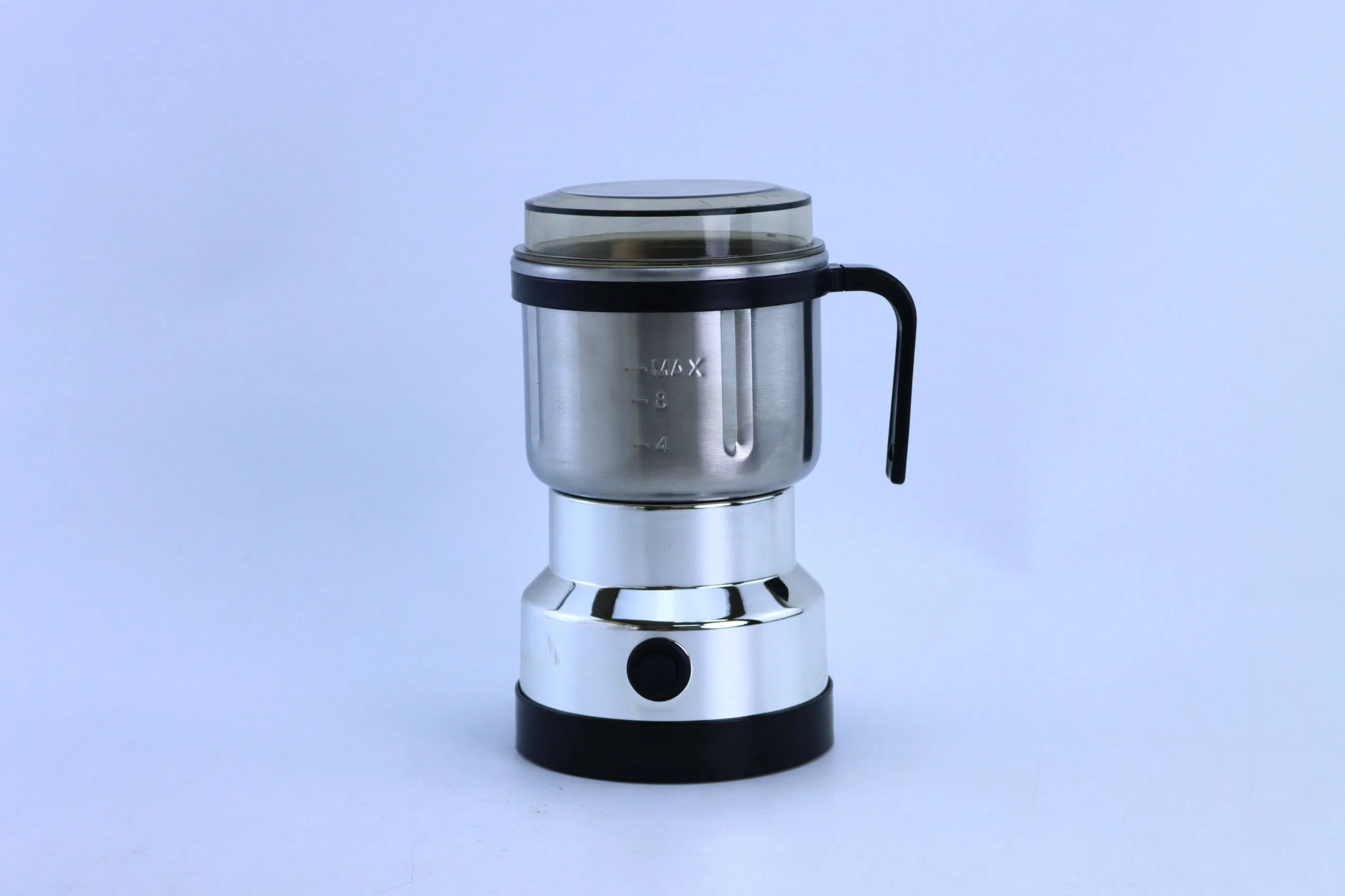 a Sophisticated Premium Portable Coffee Grinder with Stainless Steel Blades and Hassle-Free Cleaning