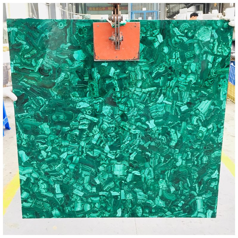 Luxury Brazilian Green Malachite Gemstone Slabs for Tables and Countertops