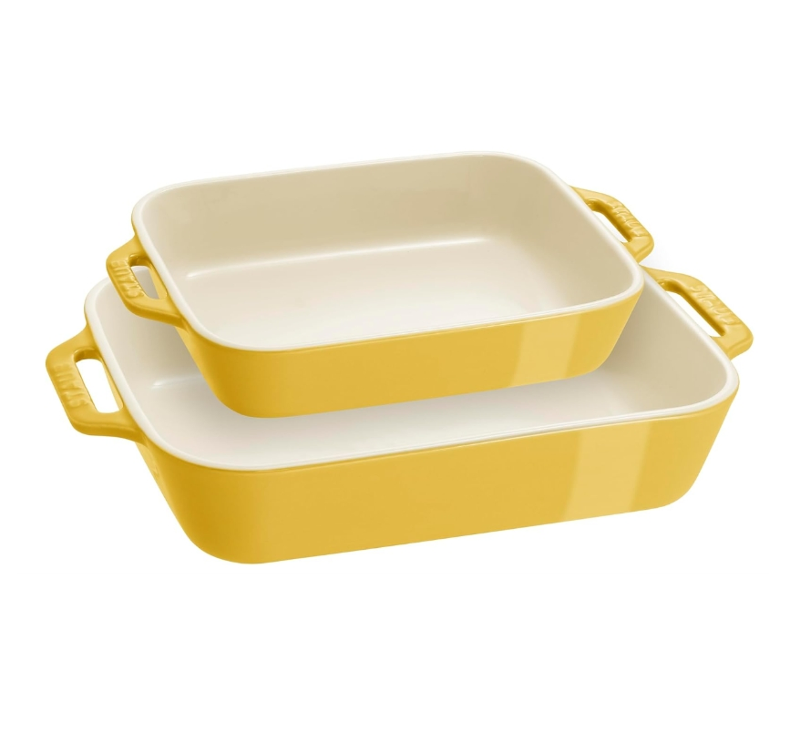 2-Piece Ceramic Rectangular Casserole Dish Baking Dish Set