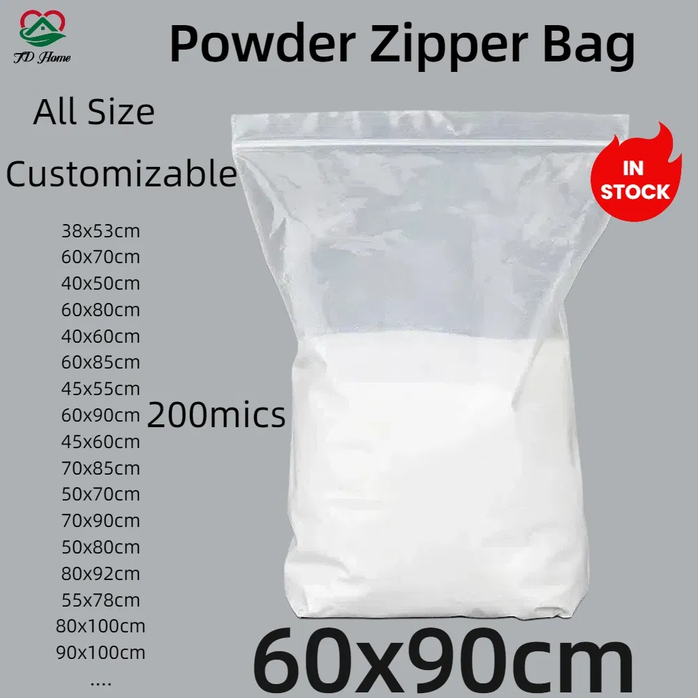 Transparent Large Ziplock Plastic Packaging LDPE Reusable Zipper Bags with FDA