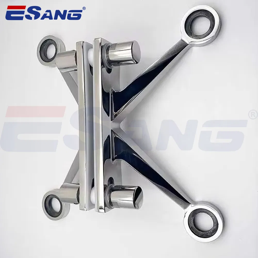 Esang Glass Accessories Mirror Finished Inox 4 Arms Spider Glass Wall System