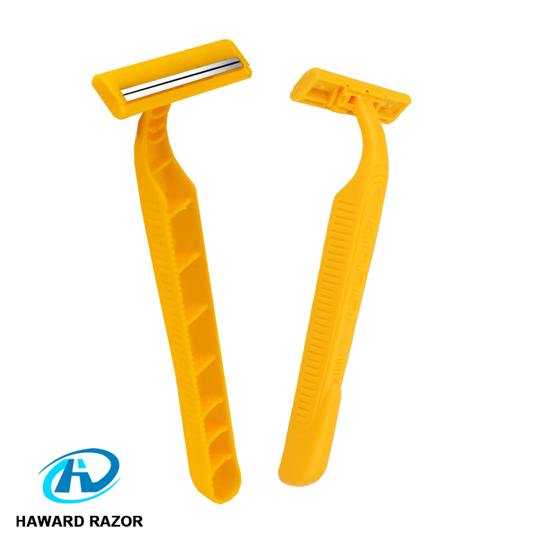 D211 Stainless Steel Blade with Long Plastic Handle Hotel Disposable Razor