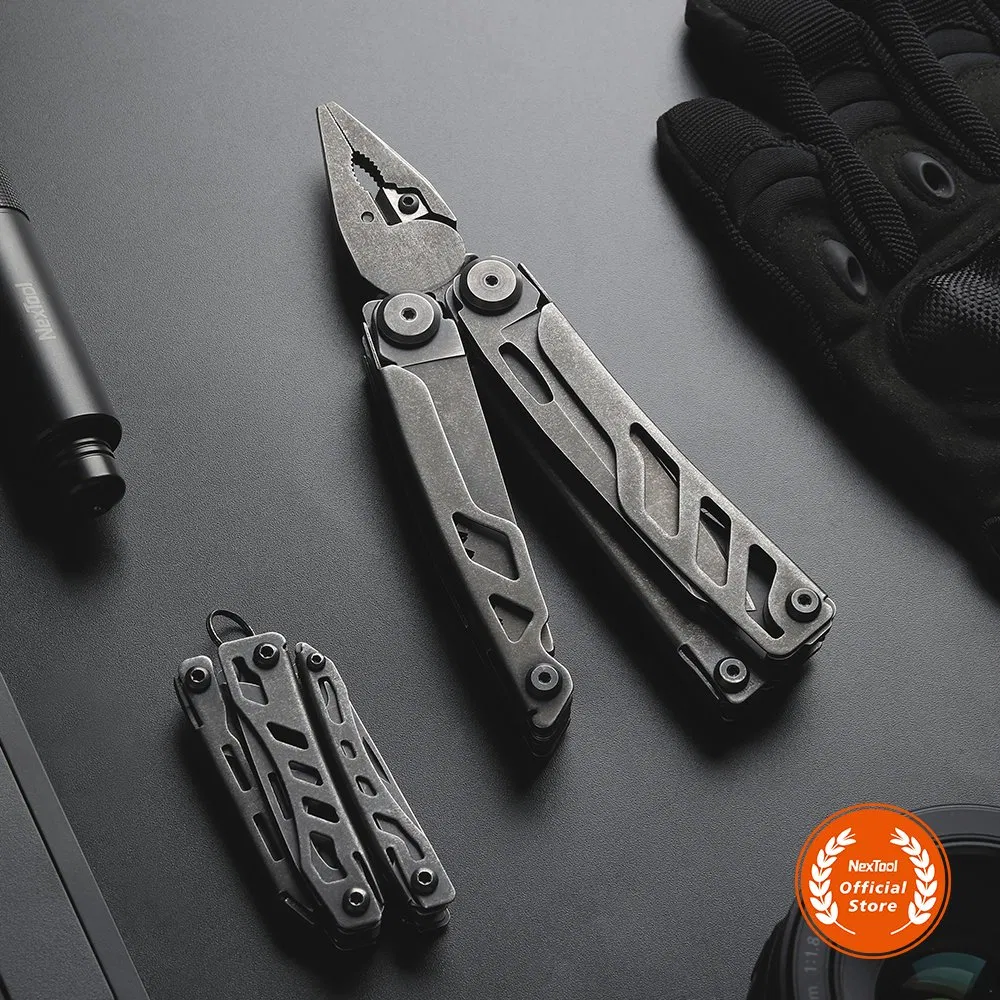 Nextool Outdoor Black Combination Pliers Hardware Tool with Big Scissors