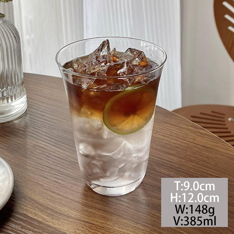 Simple Wide Mouth Cup Juice Fruit Tea Cocktail Glass Cup Highball Glass