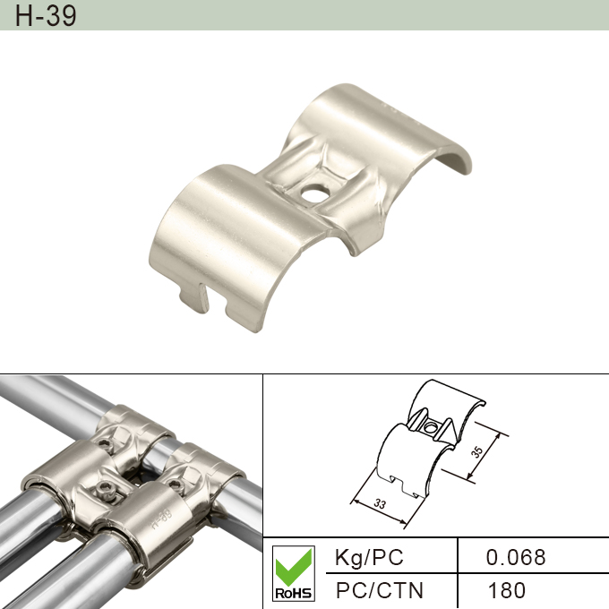 Chrome Plated Metal Clamp for Lean Manufacturing (H-3)