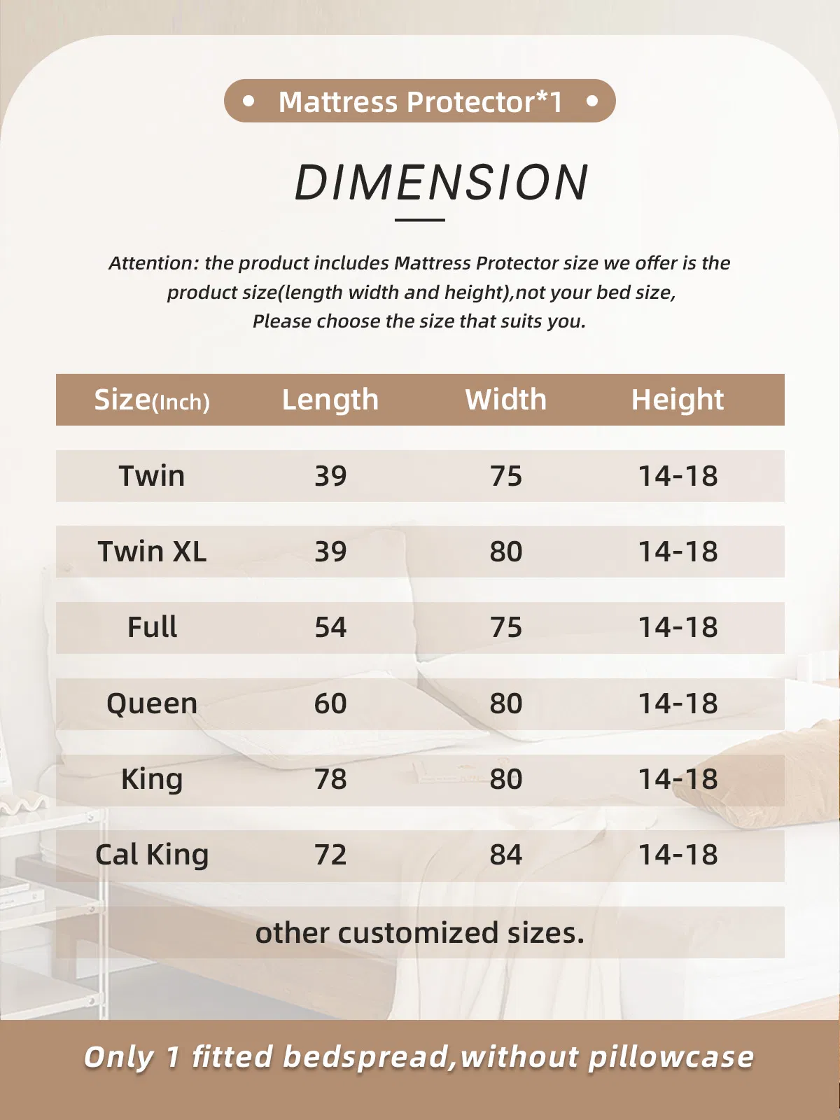 Jacquard Fabric Waterproof Mattress Cover Protector with Zipper