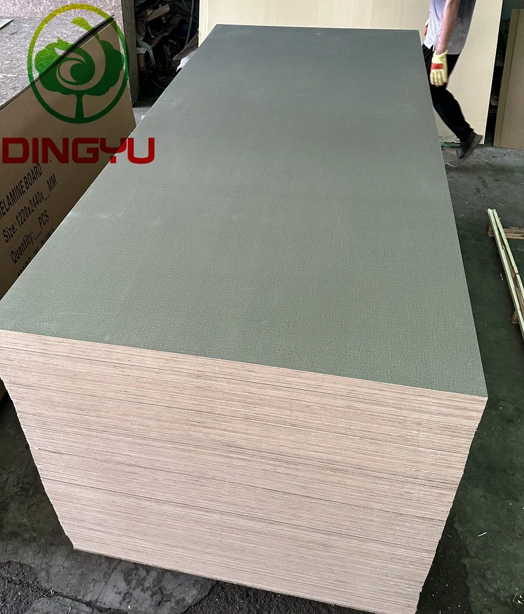 1220*2440*18mm Melamine Plywood Poplar Core Wood Grain