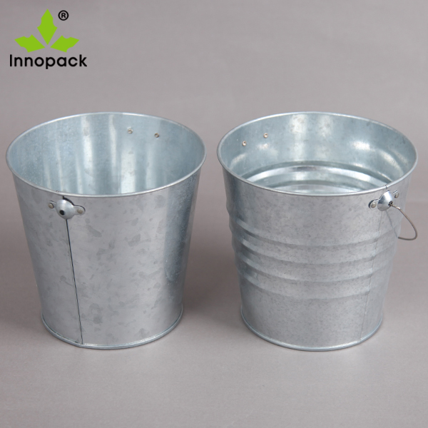 Mini Single Custom Metal Pail Ice Cooler with Metal Handle for Beer