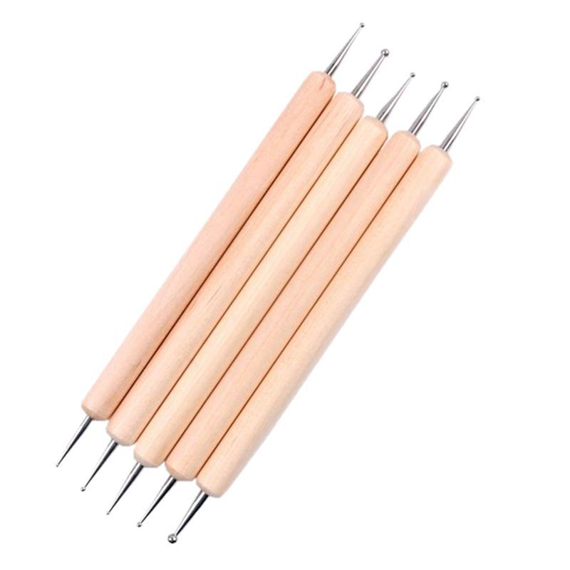Factory Supplier Price OEM Dotting Brush Set with Wooden Handle