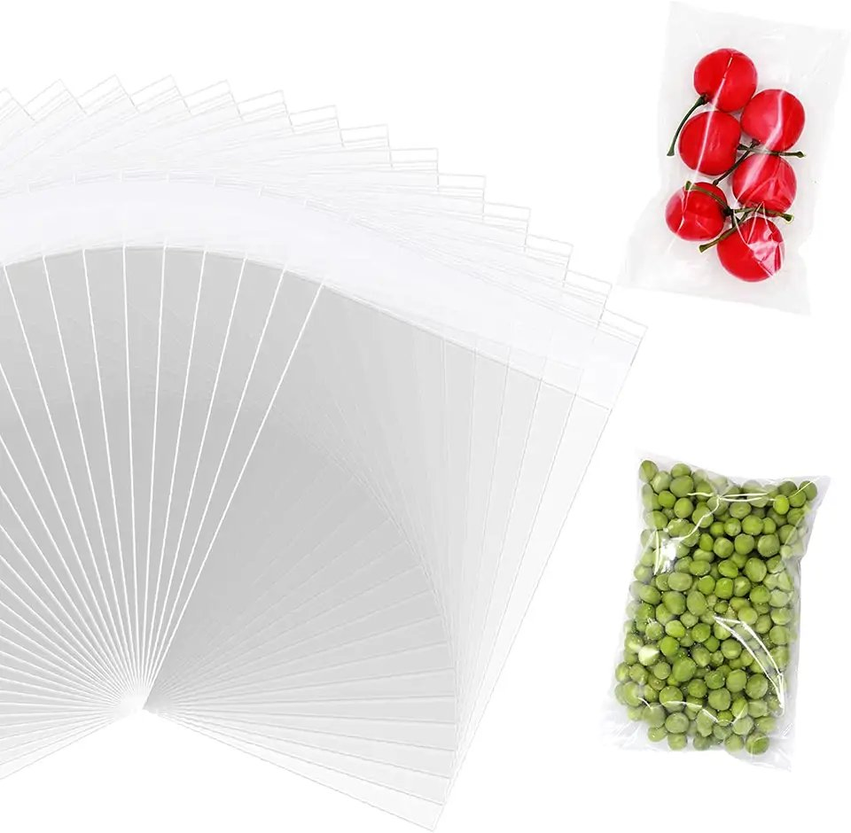 Customized Self Adhesive Plastic Candy Chocolate Gift Packaging Transparent Bags