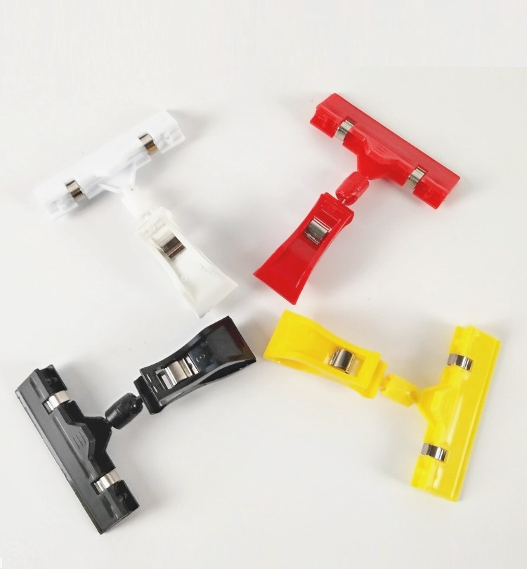 Wholesale Supermarket Colorful Advertising Clip Plastic Promotional Card Clip