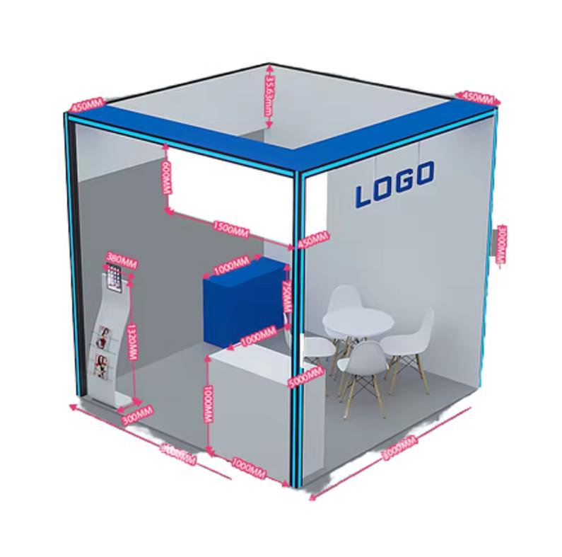 New Style Trade Show Display Standard Custom Made Saloon Booth Standard Exhibition Booth Modular Exhibition Booth Modern Display