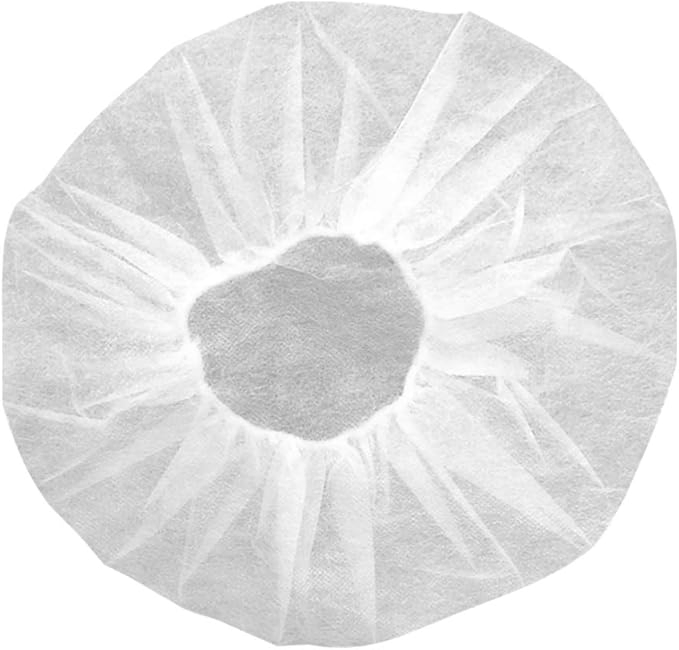 White Color Single Use Disposable Non Woven Working Hat Bouffant Cap