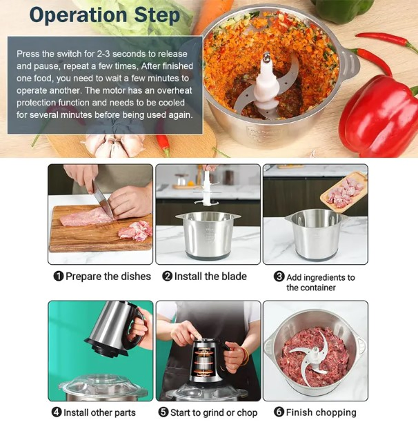 Versatile Meat Mixer Meat Grinder with Safety Features for Home Use