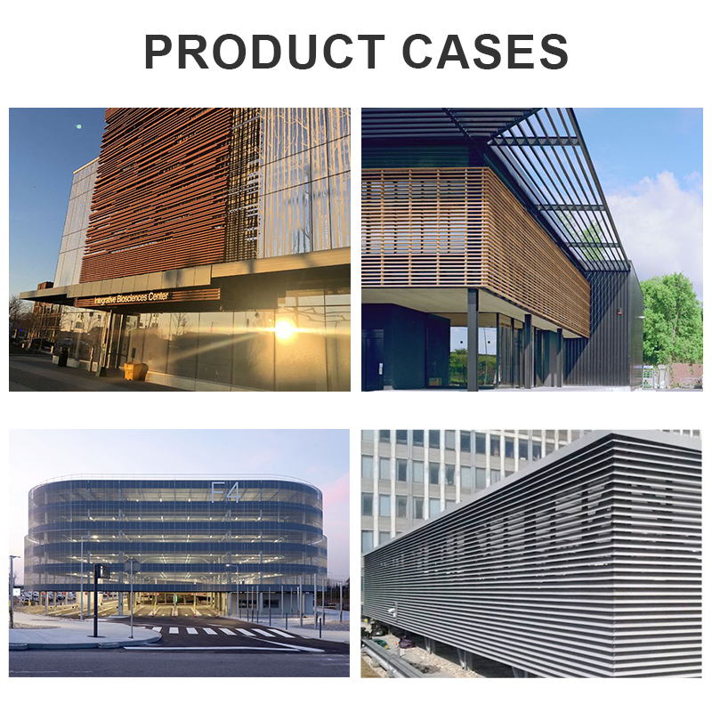 Durable Powder Coated Aluminum Grille for Exterior Cladding Curtain Wall