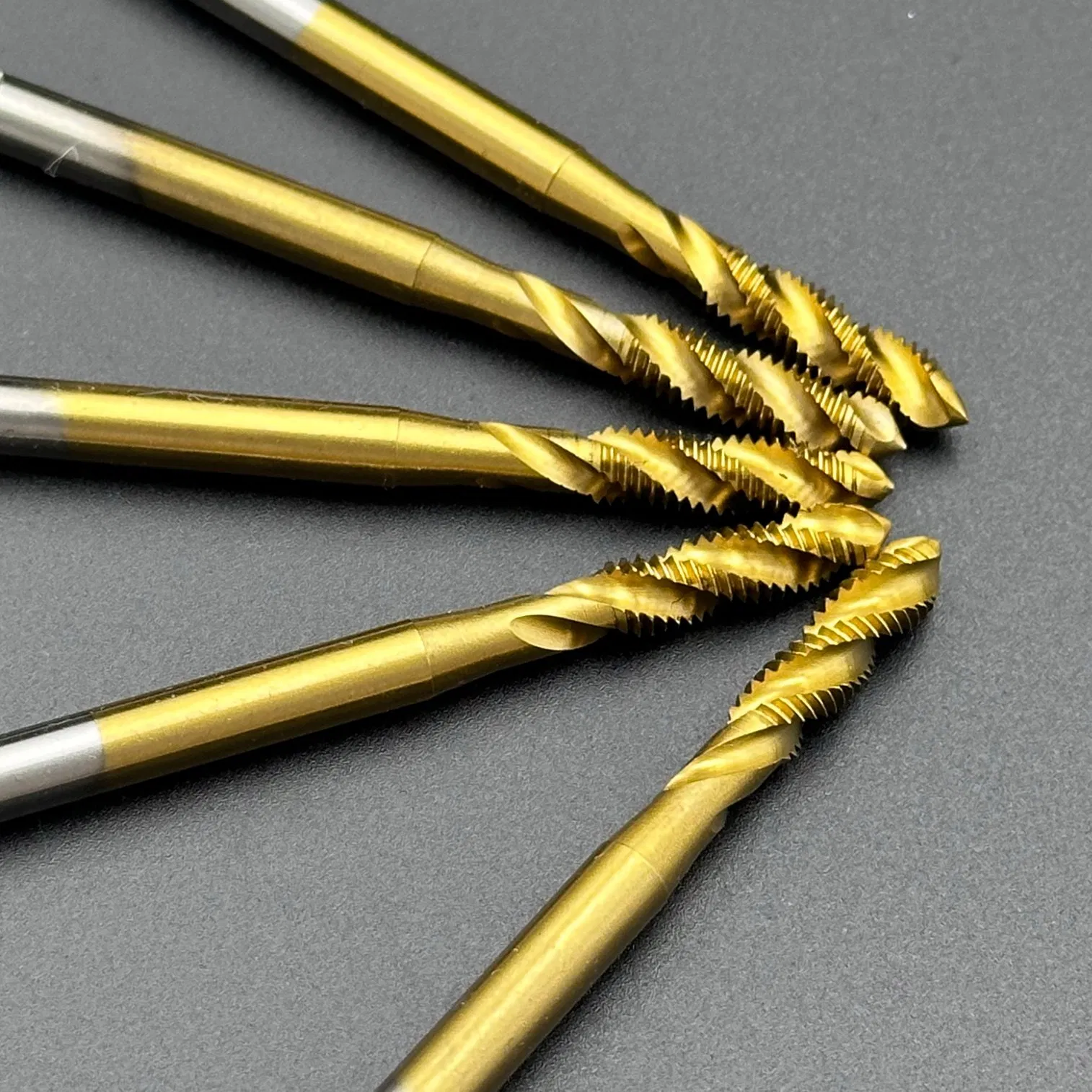 HSS Co Tin Coating Spiral Point Flute Tap for Steel