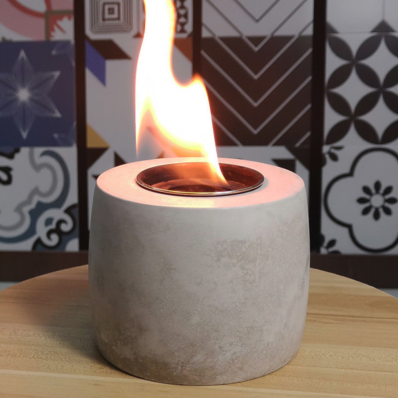 Small Creative Bio Ethanol Tabletop Fire Pit Bowl Ethanol Fireplace for Home and Outdoor