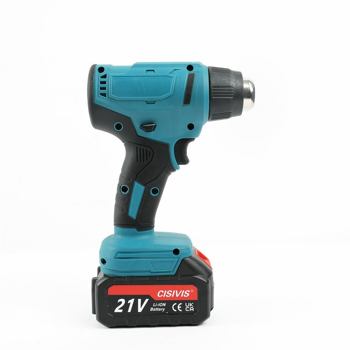 Cisivis Digital Display 21V Brushed Hot Air Gun Cordles Electric Heat Gun with 2 Battery 1.2 Charger