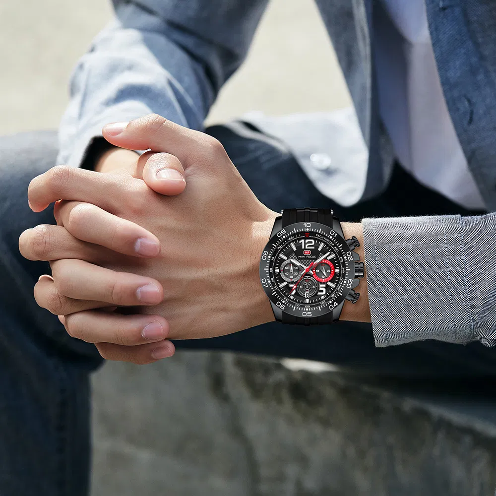 Mini Focus Mf0290g Sports Fancy Design Men's Silicone Strap Fashion Quartz Watch