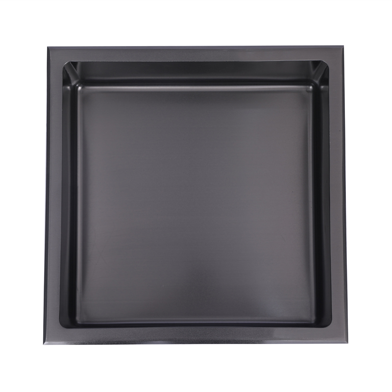 Black Stainless Steel Shower Niche Single Shower Shelf Insert for Bathroom Niche