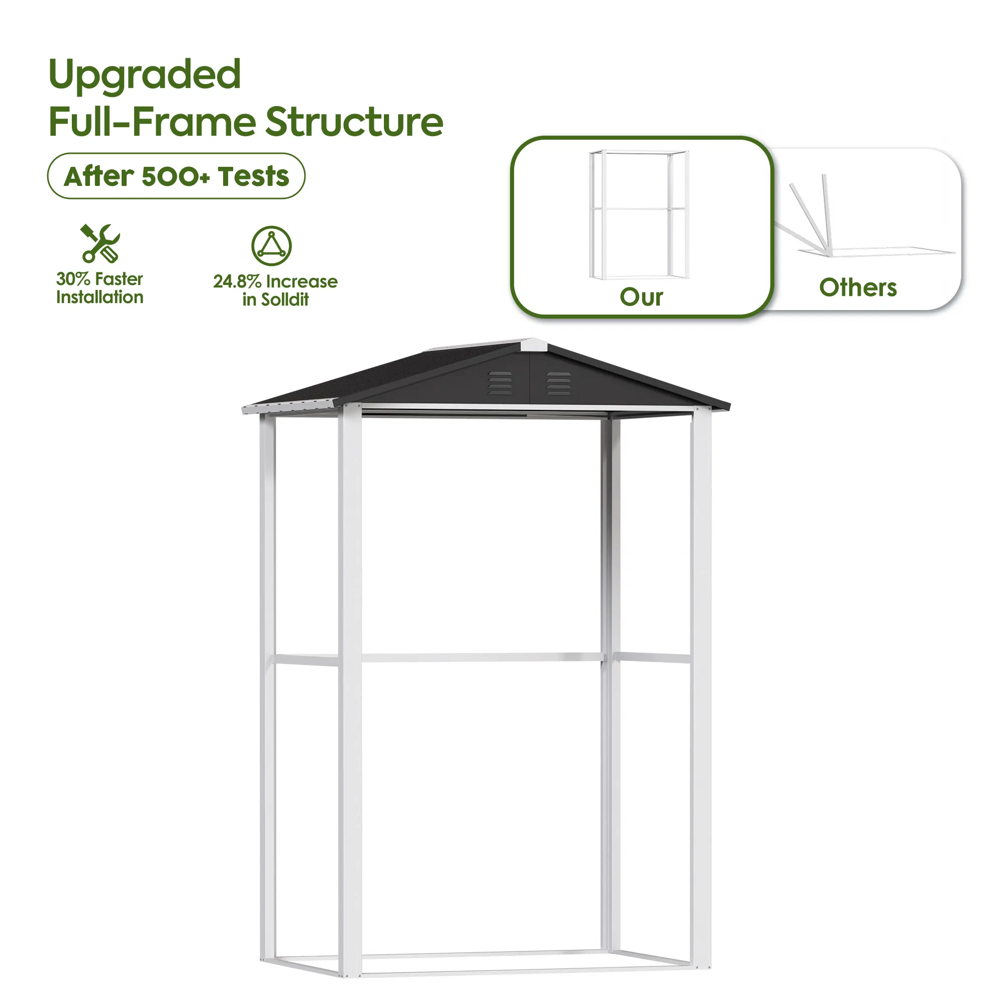 Garden Shed Outdoor Metal Steel Storage House Tool Garden Shed